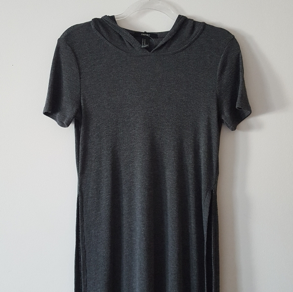 Grey Ribbed Tunic Top Size M - Picture 7 of 10